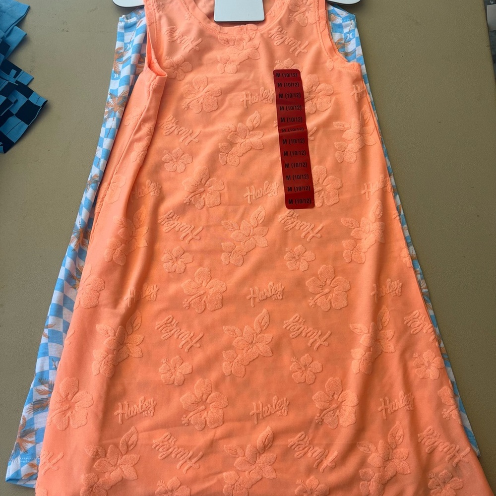 Brand New Girls Size Medium 10/12 Hurley Tank Dresses
